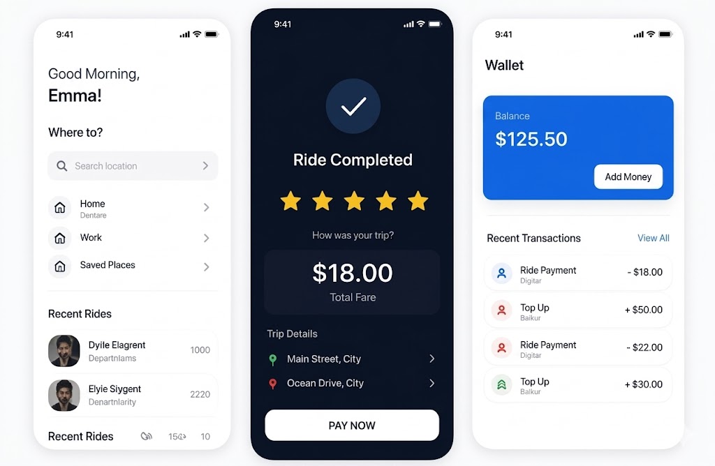 Mobile App Screens